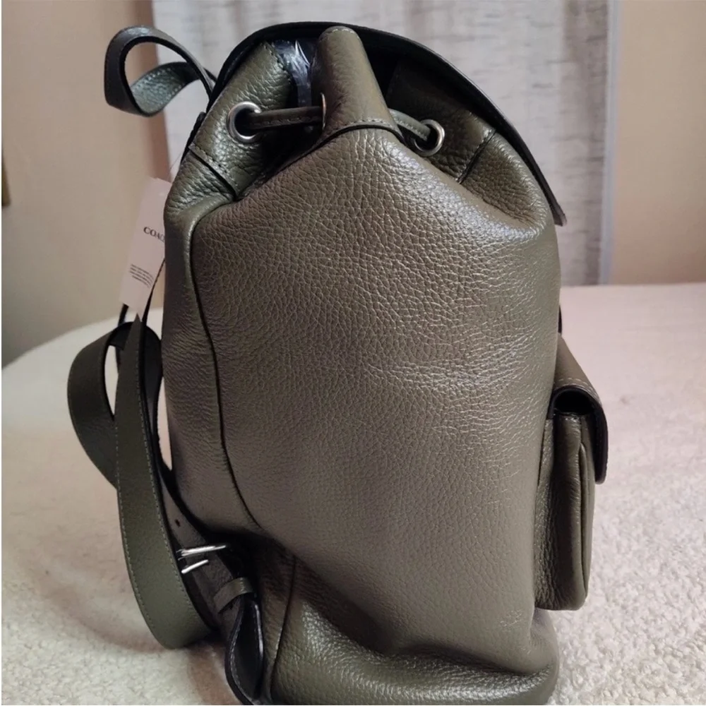 Coach Surplus Green Pebble Leather Pennie Backpack - Picture 7 of 11